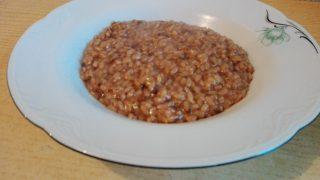 Risotto al radicchio e speck Risotto al radicchio e speck