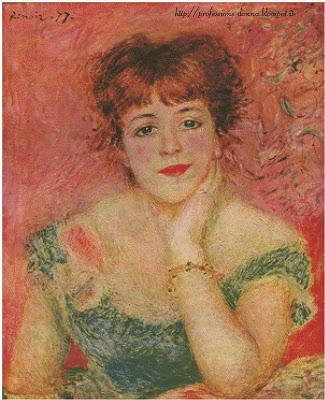 Schema punto croce: Jeanne Samary in abito scollato (Renoir) Schema punto croce: Jeanne Samary in abito scollato (Renoir)