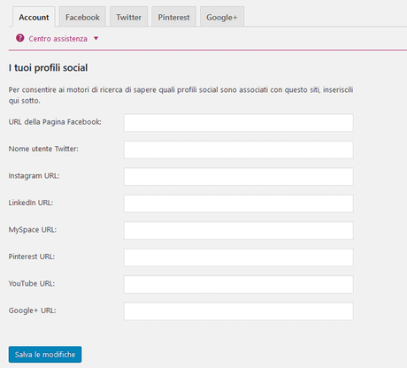 Yoast SEO: Guida in Italiano per configurare efficacemente il Plugin Schermata Social del plugin Yoast SEO.