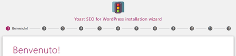 Yoast SEO: Guida in Italiano per configurare efficacemente il Plugin Schermata iniziale della procedura guidata di configurazione del plugin Yoast SEO per WordPress.