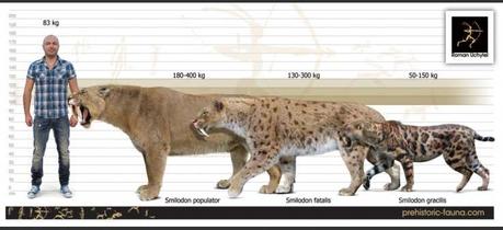 10 animali terrificanti del Pleistocene Smilodonte