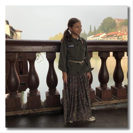 Camouflage, stelle e cuori: la gonna lunga che farà innamorare tutte le bambine. stella e il ponte vecchio