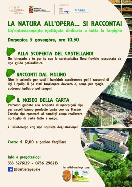 La natura all’opera… si racconta! – Evento per la famiglia alla Cartiera Papale La natura all’opera… si racconta! – Evento per la famiglia alla Cartiera Papale