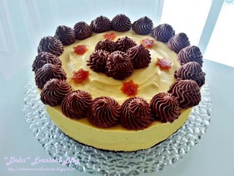 Crema zabaione di Iginio Massari, Pan di Spagna di Ernst Knam Torta Zabaione Chantilly, Namelaka al Fondente e profumo d'Arancia