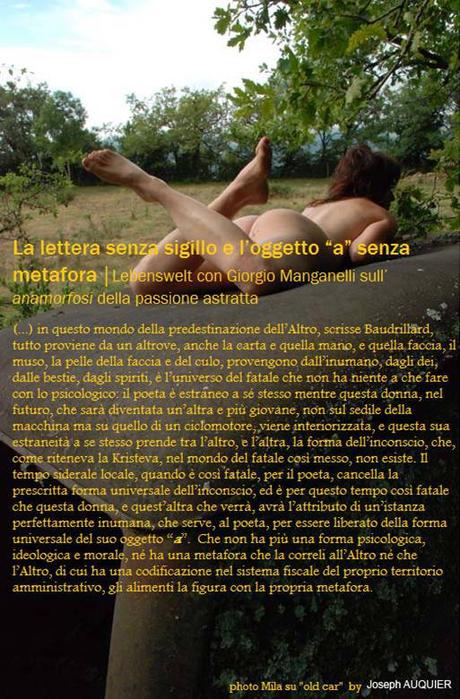 La lettera senza sigillo e l’oggetto “a” senza metafora │V.S.Gaudio La lettera senza sigillo e l’oggetto “a” senza metafora │V.S.Gaudio