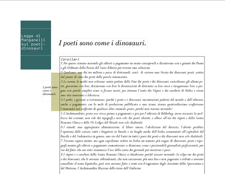 I poeti sono come i dinosauri. I poeti sono come i dinosauri.