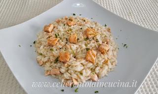 Risotto mojito con salmone. Risotto mojito con salmone.