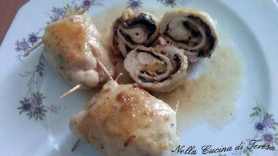 INVOLTINI DI POLLO CON MELANZANE INVOLTINI DI POLLO CON MELANZANE