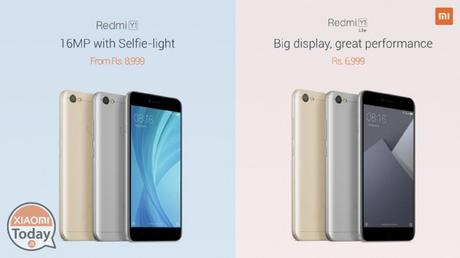 Xiaomi Redmi Y1 e Y1 Lite sono i due nuovi smartphone presentati oggi in India redmi y1