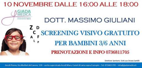 Da Giada Medica screening visivo gratuito per i bambini Da Giada Medica screening visivo gratuito per i bambini
