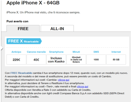Ufficiale – Vediamo come acquistare l’ iPhone X con Tre e Wind Ufficiale – Vediamo come acquistare l’ iPhone X con Tre e Wind