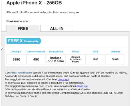 Ufficiale – Vediamo come acquistare l’ iPhone X con Tre e Wind Ufficiale – Vediamo come acquistare l’ iPhone X con Tre e Wind