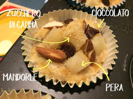 MUFFIN PERE CIOCCOLATO & MANDORLE (Pensavo fosse amore e invece era influenza intestinale) MUFFIN PERE CIOCCOLATO & MANDORLE (Pensavo fosse amore e invece era influenza intestinale)