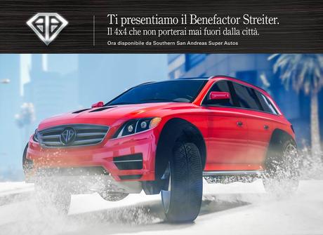 GTA Online: Benefactor Streiter, neve e regali in arrivo GTA Online: Benefactor Streiter, neve e regali in arrivo