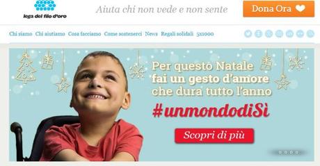 Lega del Filo D’Oro – Per le feste aiutate i bambini sordo-cechi. Grazie Lega del Filo D’Oro – Per le feste aiutate i bambini sordo-cechi. Grazie
