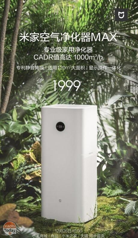 Xiaomi Mijia Air Purifier MAX annunciato ufficialmente max