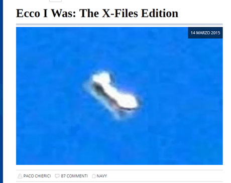 Le ammissioni del Pentagono circa un loro programma di studio sugli UFO solo Fake News?, un tentativo per allontanarci dalla verità?…ma fatemi il piacere. Le ammissioni del Pentagono circa un loro programma di studio sugli UFO solo Fake News?, un tentativo per allontanarci dalla verità?…ma fatemi il piacere.