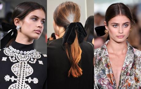 Moda capelli: il nastro di velluto per la coda Moda capelli: il nastro di velluto per la coda
