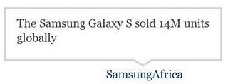 Samsung Galaxy S: 14 milioni di device venduti!