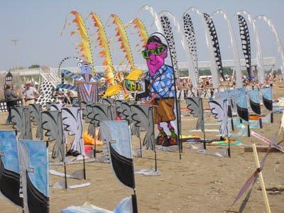 Aquiloni sulla spiaggia.