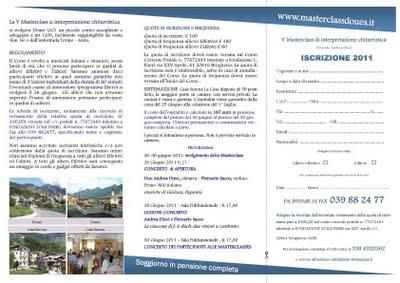 Masterclass di Andrea Dieci 26 - 30 giugno