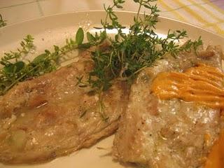 Filets de poisson pochès au vin blanc of Julia Child