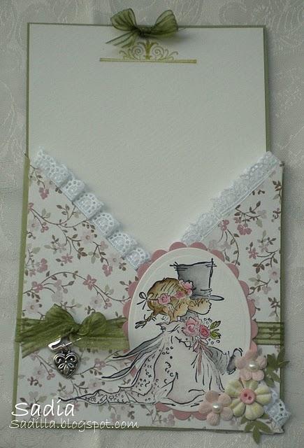 Wedding criss cross card