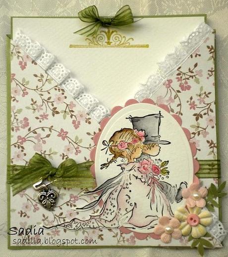 Wedding criss cross card