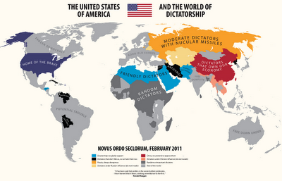 Le dittature e il resto del Mondo secondo gli USA: una mappa