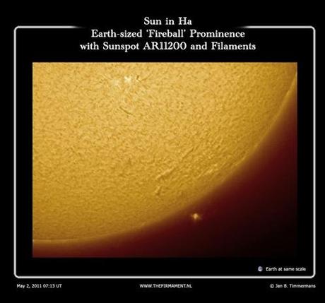 Sole: vista “palla di fuoco” grande come la Terra