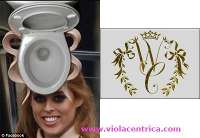 Principessa Beatrice al Royal Wedding: cappellino omaggio a W(illiam) e C(haterine)