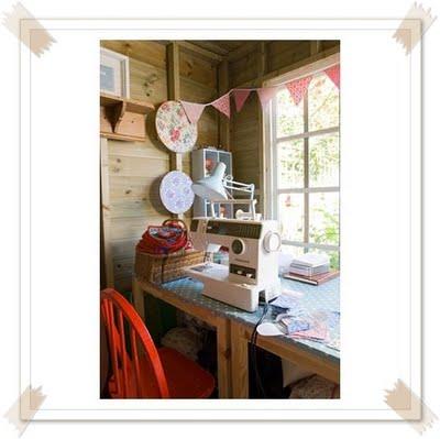 A dreamy summerhouse for a craft room...