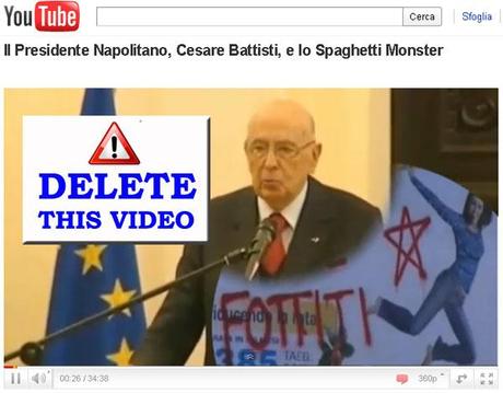 Cesare Battisti resta in prigione. Scioccante terroristico video contro Giorgio Napolitano su YouTube