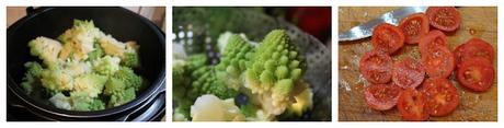 Insalata calda di orzo e broccolo romanesco, preparati con pentola a pressione elettrica Insalata calda di orzo e broccolo romanesco, preparati con pentola a pressione elettrica
