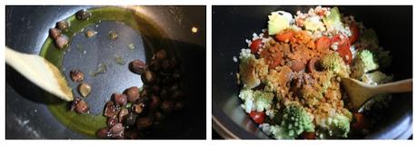 Insalata calda di orzo e broccolo romanesco, preparati con pentola a pressione elettrica Insalata calda di orzo e broccolo romanesco, preparati con pentola a pressione elettrica