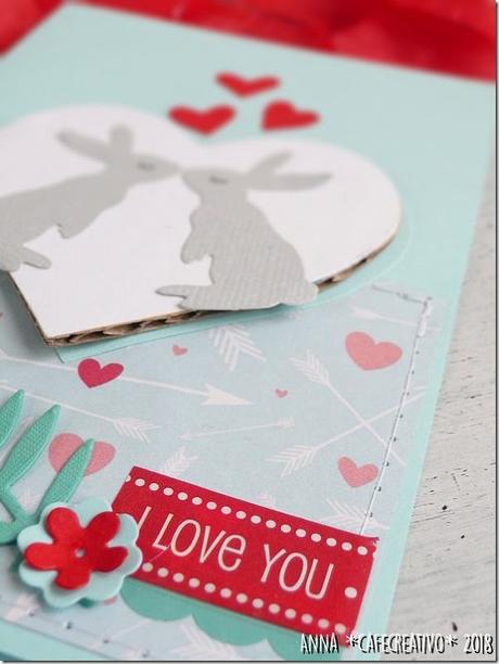 Card di San Valentino con coniglietti Card di San Valentino con coniglietti