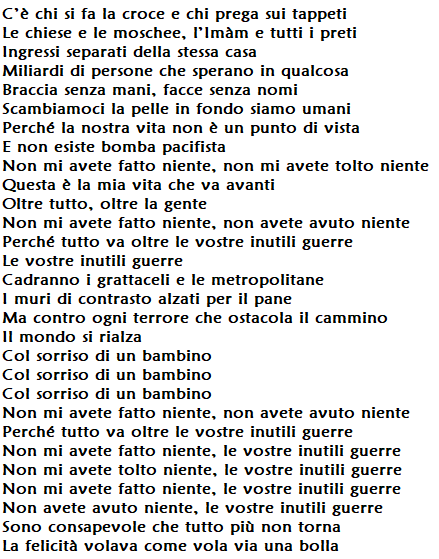Non mi avete fatto niente di Ermal Meta e Fabrizio Moro: significato e testo del brano favorito a Sanremo 2018 Non mi avete fatto niente di Ermal Meta e Fabrizio Moro: significato e testo del brano favorito a Sanremo 2018