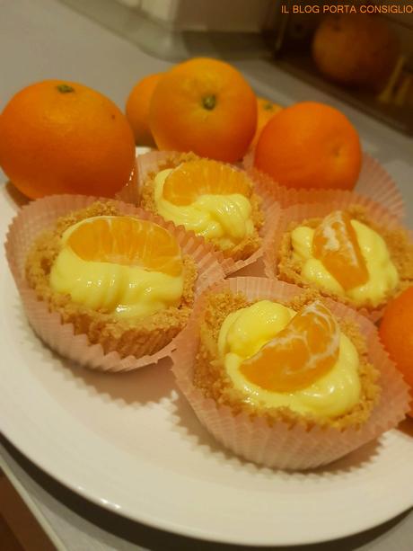 Cestini di crema e mandarini cestini di crema e mandarini