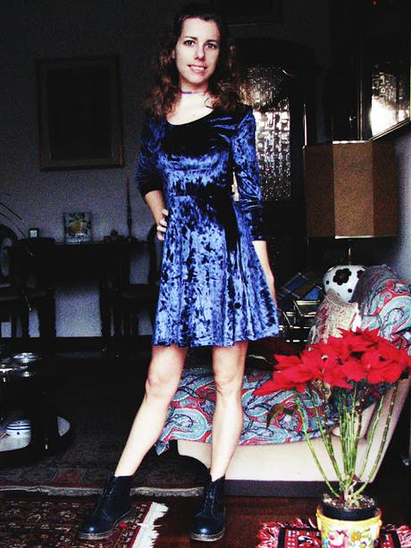 OOTD: Velvet Dress & Laced Boots OOTD: Velvet Dress & Laced Boots