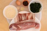 Filetto di maiale in crosta con cuore di spinaci e pancetta Passo 1