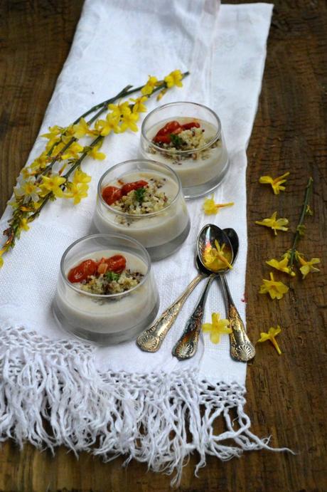 Crema di patate e topinambur con quinoa bicolore Crema di patate e topinambur con quinoa bicolore