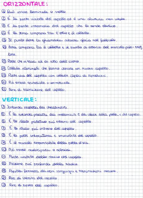Cruciverba di tricologia Cruciverba di tricologia