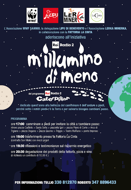 M'illumino di meno 2018... Perché sotto i nostri piedi c'è la Terra e per salvarla bisogna cambiare passo! M'illumino di meno 2018... Perché sotto i nostri piedi c'è la Terra e per salvarla bisogna cambiare passo!