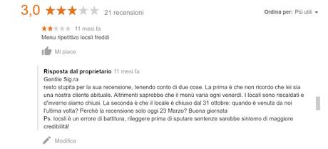 Trip Advisor: il mio ristorante chiuso da un anno ha vinto un certificato di eccellenza Trip Advisor: il mio ristorante chiuso da un anno ha vinto un certificato di eccellenza