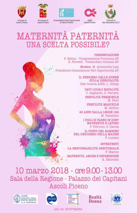 “Maternità Paternità – Una scelta possibile?” – Convegno ad Ascoli Piceno “Maternità Paternità – Una scelta possibile?” – Convegno ad Ascoli Piceno