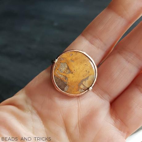 Anello in rame e argento con diaspro Anello in rame e argento con diaspro