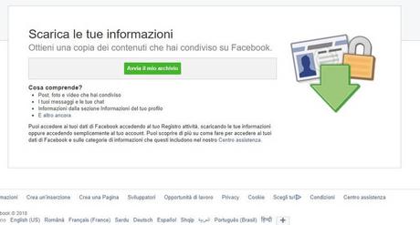 Come scaricare l’archivio di Facebook e scoprire quali dati vengono monitorati Come scaricare l’archivio di Facebook e scoprire quali dati vengono monitorati