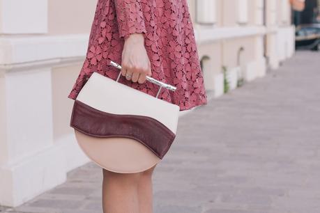 Un vestito romantico per la primavera e la borsa di Villatrentuno Un vestito romantico per la primavera e la borsa di Villatrentuno