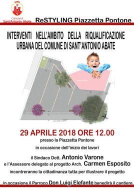 Sant’Antonio Abate, comincia il restyling della Piazzetta Pontone Sant’Antonio Abate, comincia il restyling della Piazzetta Pontone