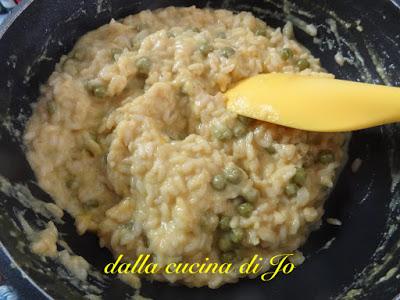 Risotto carbonaro con piselli Risotto carbonaro con piselli